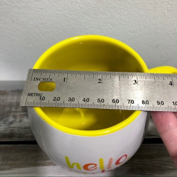 NEW Hello Sunshine Yellow Colorful Coffee Mug Cup - Picture 5 of 6